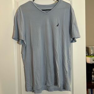 Nautica ULTRA soft/stretch/lightweight comfy perfect fit v-neck tee large
